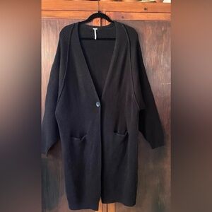 Free people black cardigan